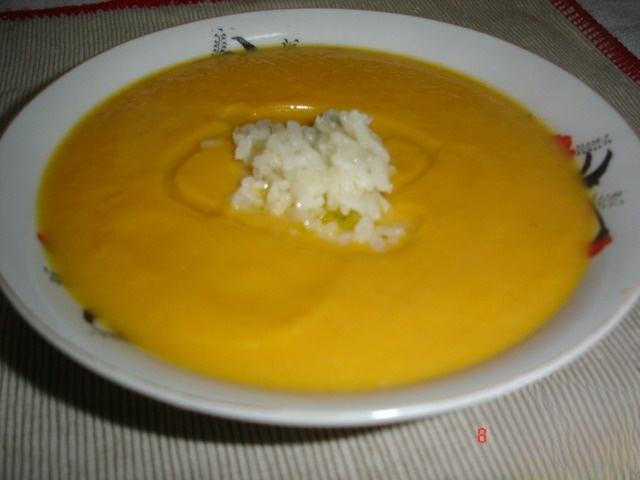 Soup-puree of pumpkin and rice