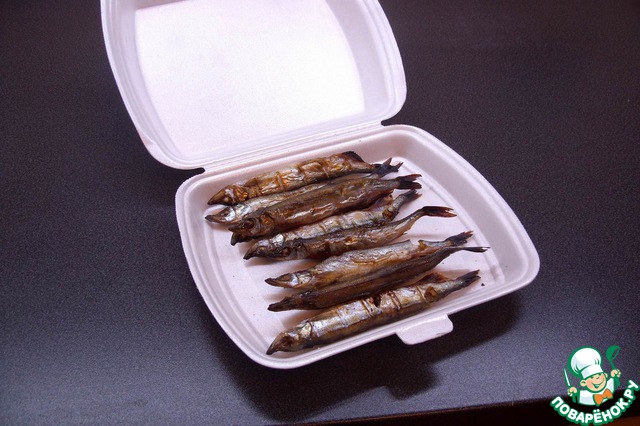 Capelin baked in the oven