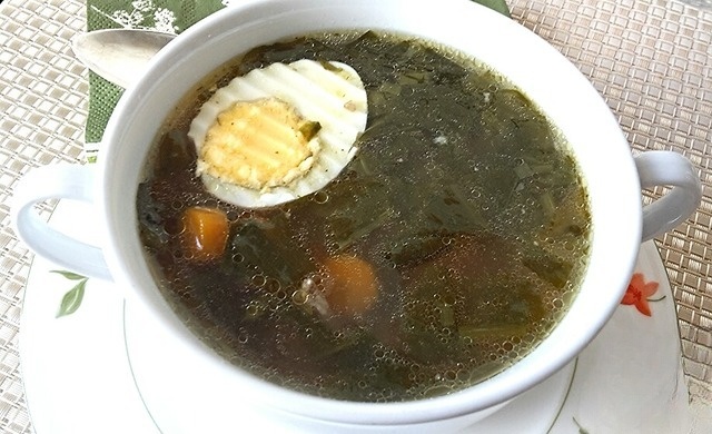 Soup with wild garlic