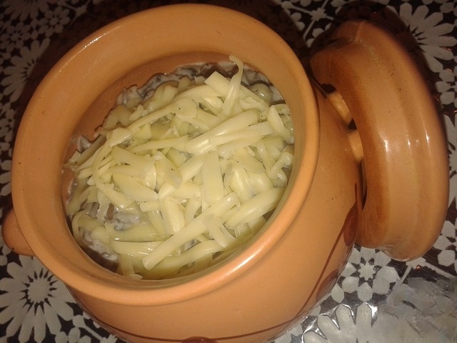 Julienne of champignons 