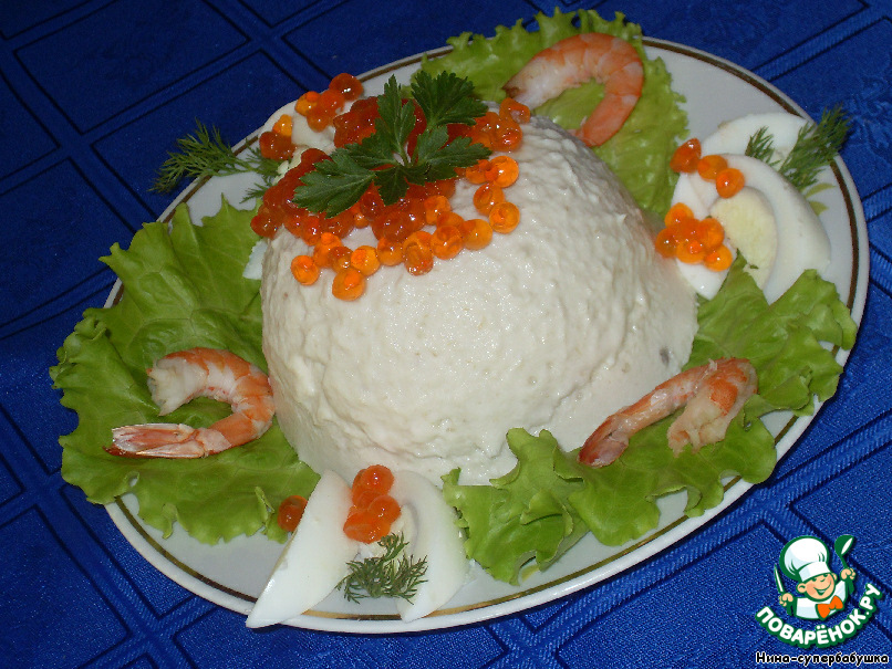 A souffle of white fish