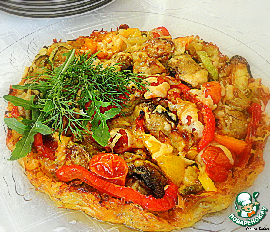 Cheese and vegetable tart