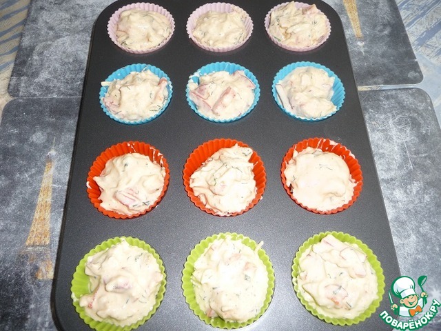 Muffins with chicken breast