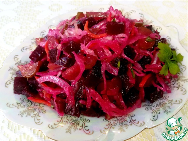 Salad with beets 