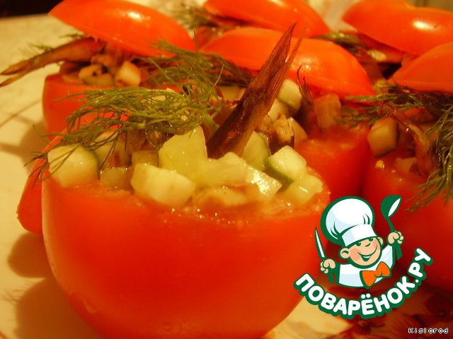 Tomatoes stuffed with sardines