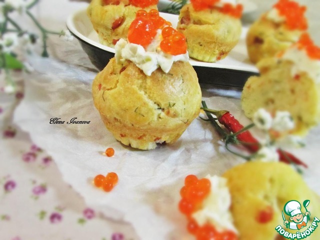 Muffins with salmon