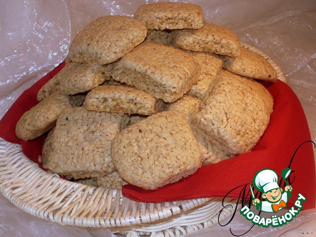 Sweet cookies with sesame seeds