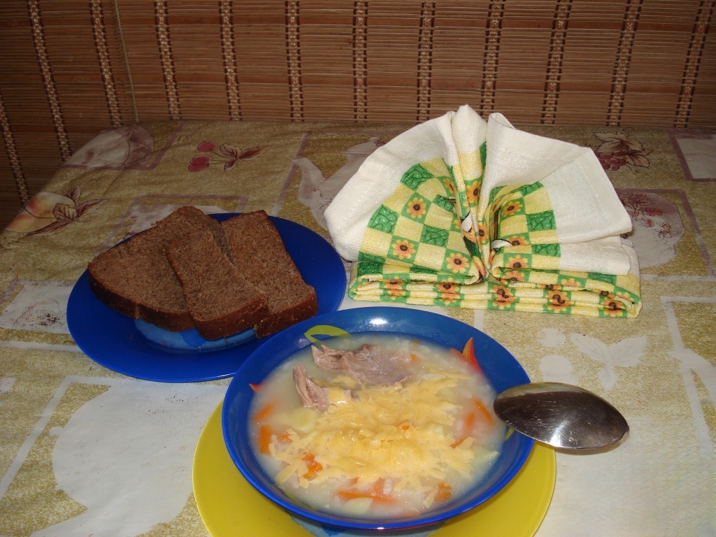 Without the contents of the soup with cheese