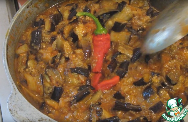 Eggplants in tomato juice for the winter