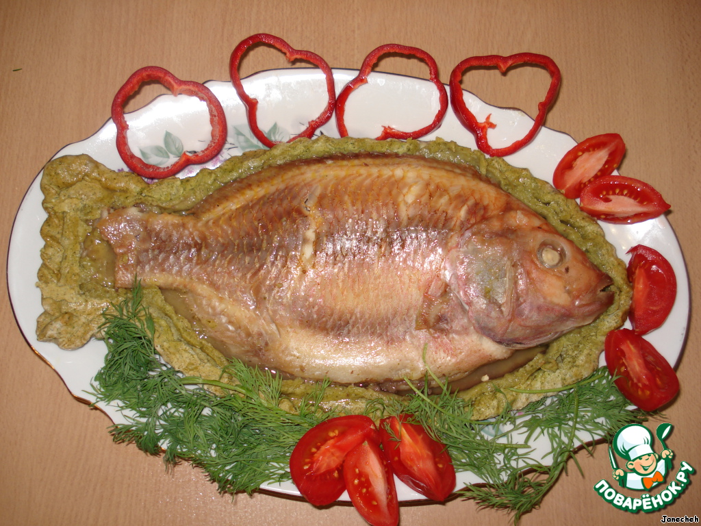 Fish in the salt dough