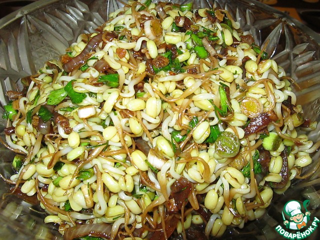 Salad of sprouted Masha 