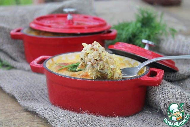 Casserole with buckwheat and zucchini 