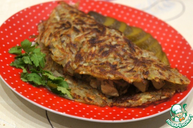 Rösti with chicken and mushrooms