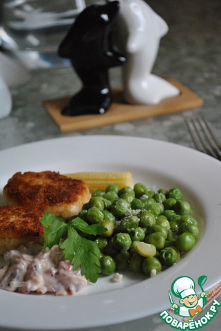 Peas with cheese by Jamie Oliver