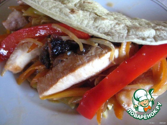 Turkey with vegetables in Chinese