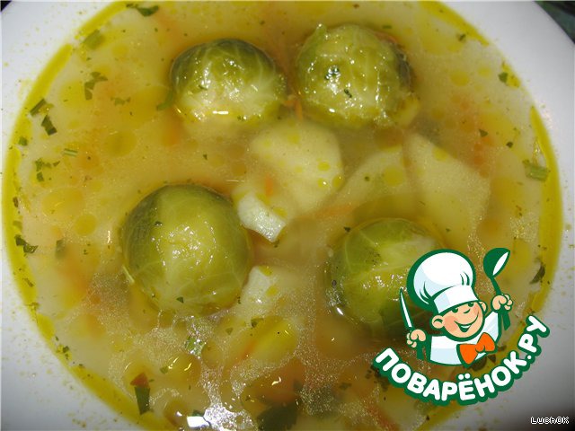 Soup of Brussels sprouts