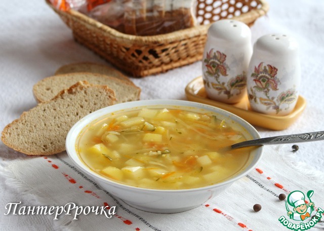 Fragrant soup with cous-cous
