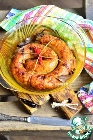 Chicken sausage with rice and paprika
