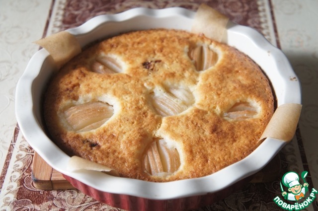 Corn-Manne pie with pears