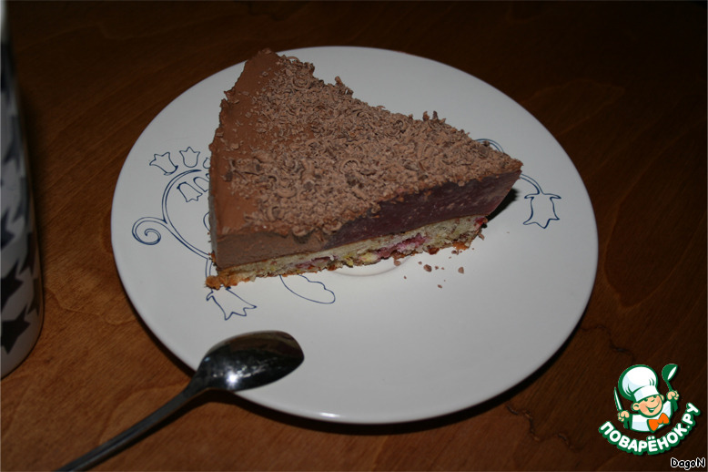 Chocolate cake with raspberry jelly