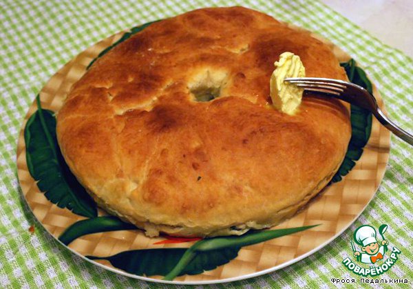 Ossetian pie with greens