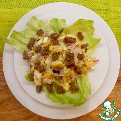 Salad with herring 