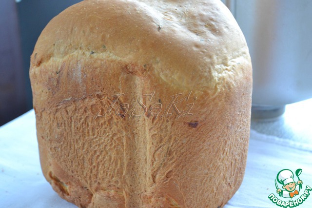 Kefir bread with dried parsley