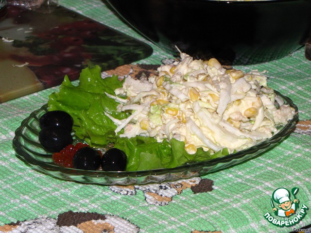 Салат из пекинской капусты с мясом криля