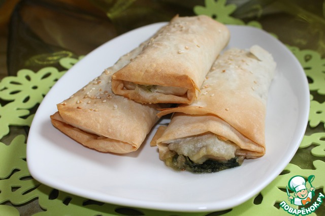 Cigarillos of Filo pastry