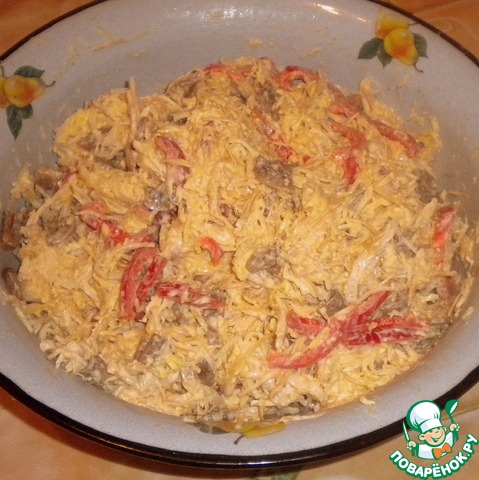 Christmas salad with celery root