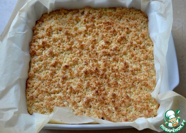 Lemon squares with coconut crumb