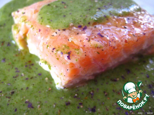 Marinated salmon with cream sauce rurally