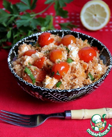 Tomato salad with cous-cous