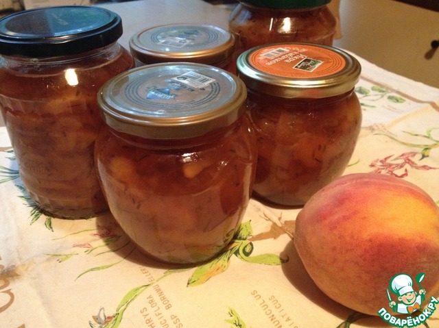 Peach jam with lavender