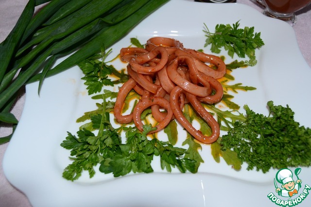 Squid marinated in soy sauce