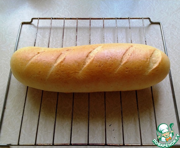 The loaf in the oven.