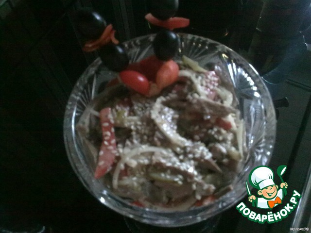 Salad with liver 