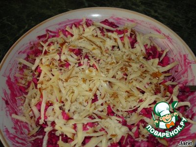 Салат из крабовых палочек со свеклой