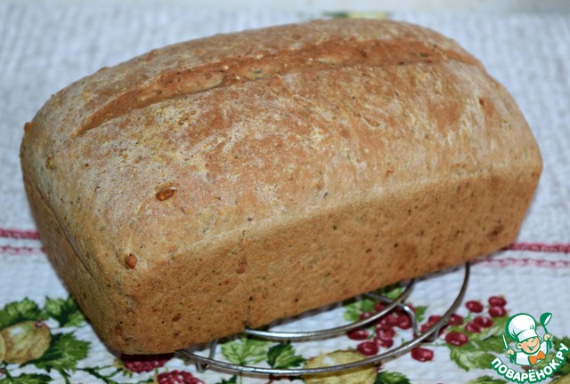 Garlic bread with herbs and nuts