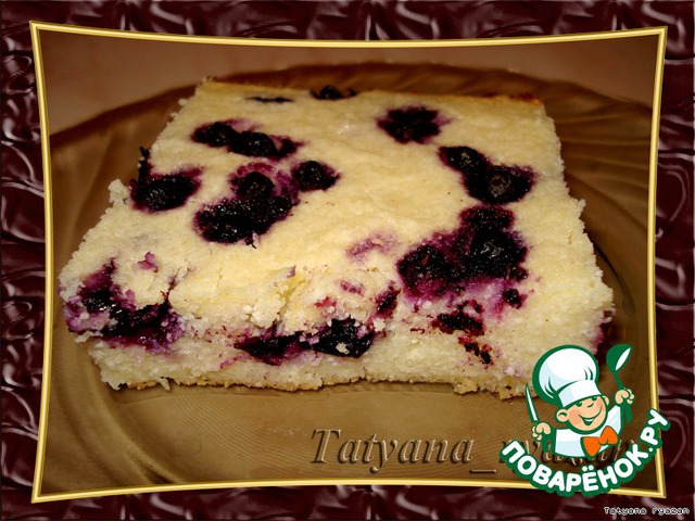 Flummery with blueberries