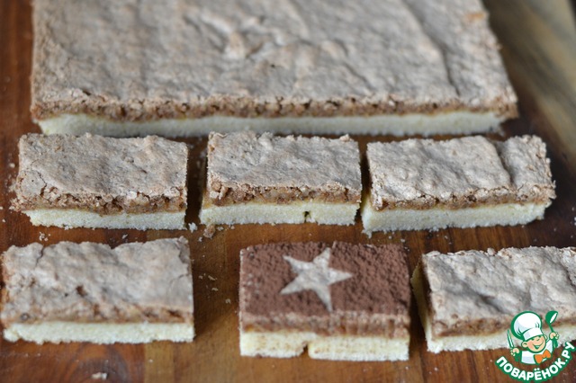 Christmas cake with hazelnut snow