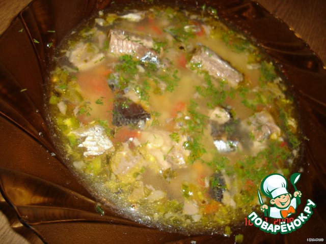 Pea-fish soup