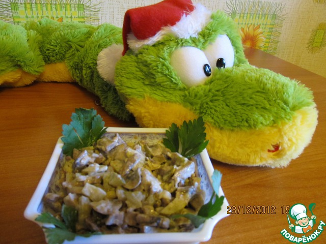 Salad with tongue 