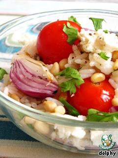 Rice salad with roasted tomatoes