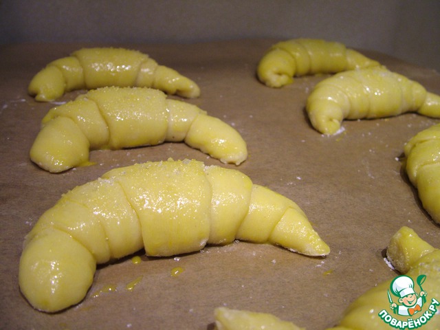 Croissants leavened