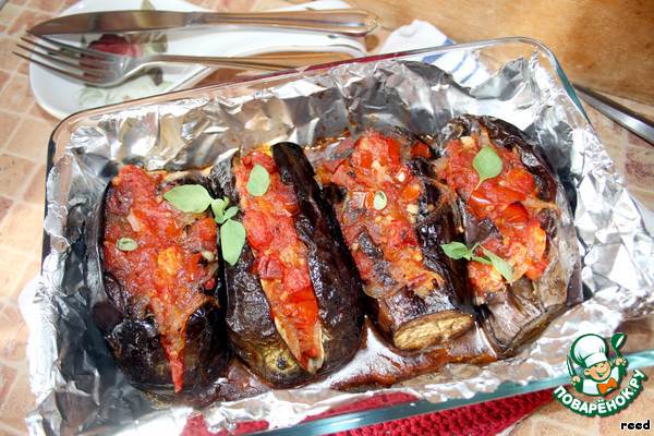 Eggplant with vegetables in ancient Rhodes recipe