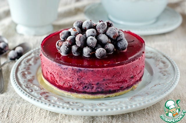 Diet cheesecake with currants and chickpeas