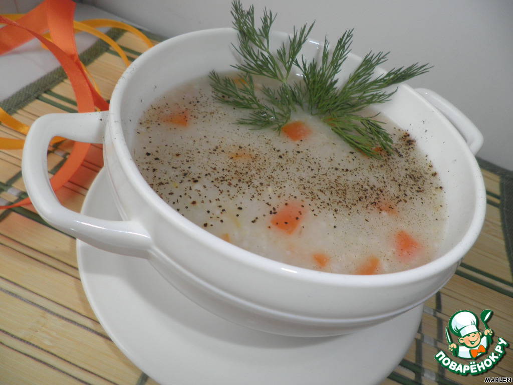 Soup with oat flakes