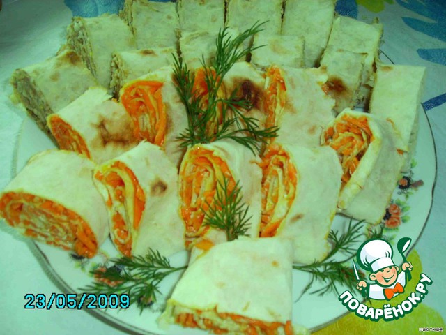 Закуска из лаваша