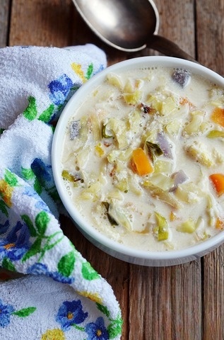 Milk vegetable soup